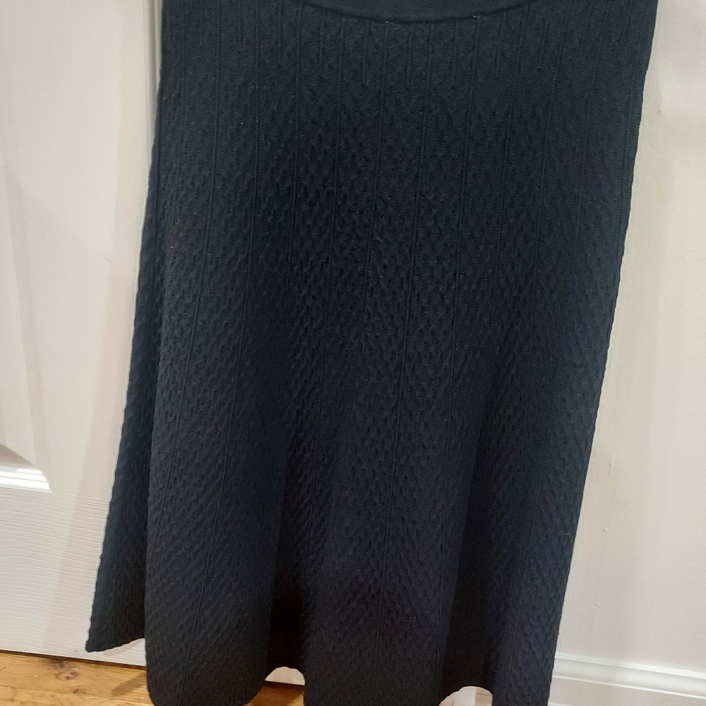 CAbi knit black all season skirt, size XS